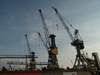 Cranes; Habor, Hamburg, Germany; Profil: Rowald;