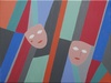 Maske in rot; 30 x 40 cm; EUR 55,-; Profile: Gitta;