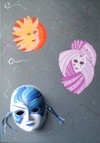 Masken; 50 x 70 cm; EUR 125,-; Profil: Gitta;